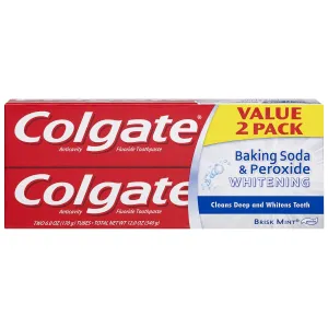 Colgate Baking Soda and Peroxide Whitening Toothpaste - 6 Ounce (Pack of 2)