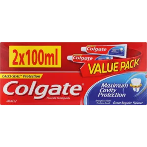 Colgate Maximum Cavity Protection Original Toothpaste Value Pack 2 x 100ml