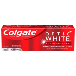 Colgate Optic White Toothpaste Stain Fighter Clean Mint Toothpaste-4.2 oz.-6/Box-4/Case