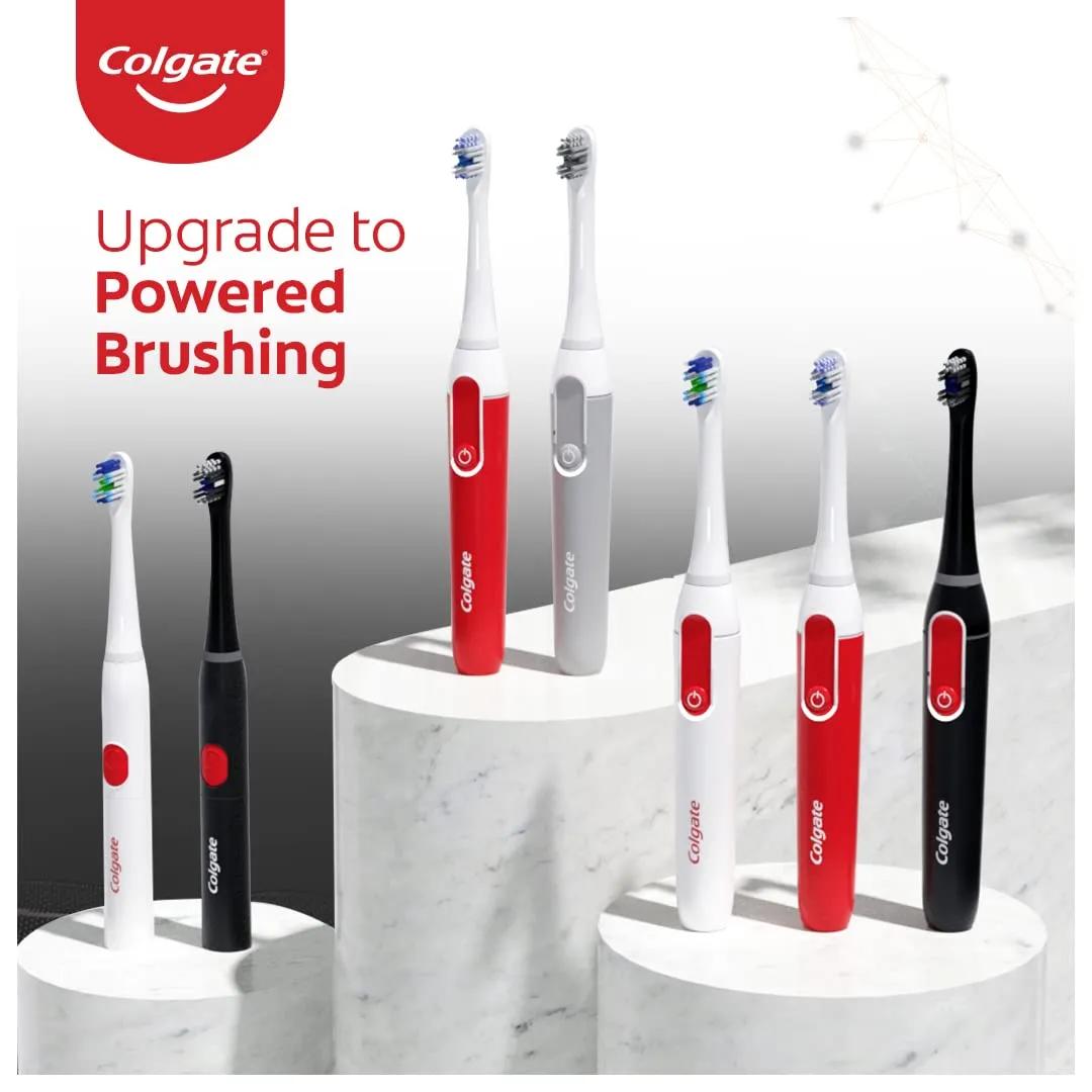 Colgate ProClinical 150 Charcoal Sonic Battery Powered Electric Toothbrush (with Replaceable Brush Head Included), Adult, Pack of 1