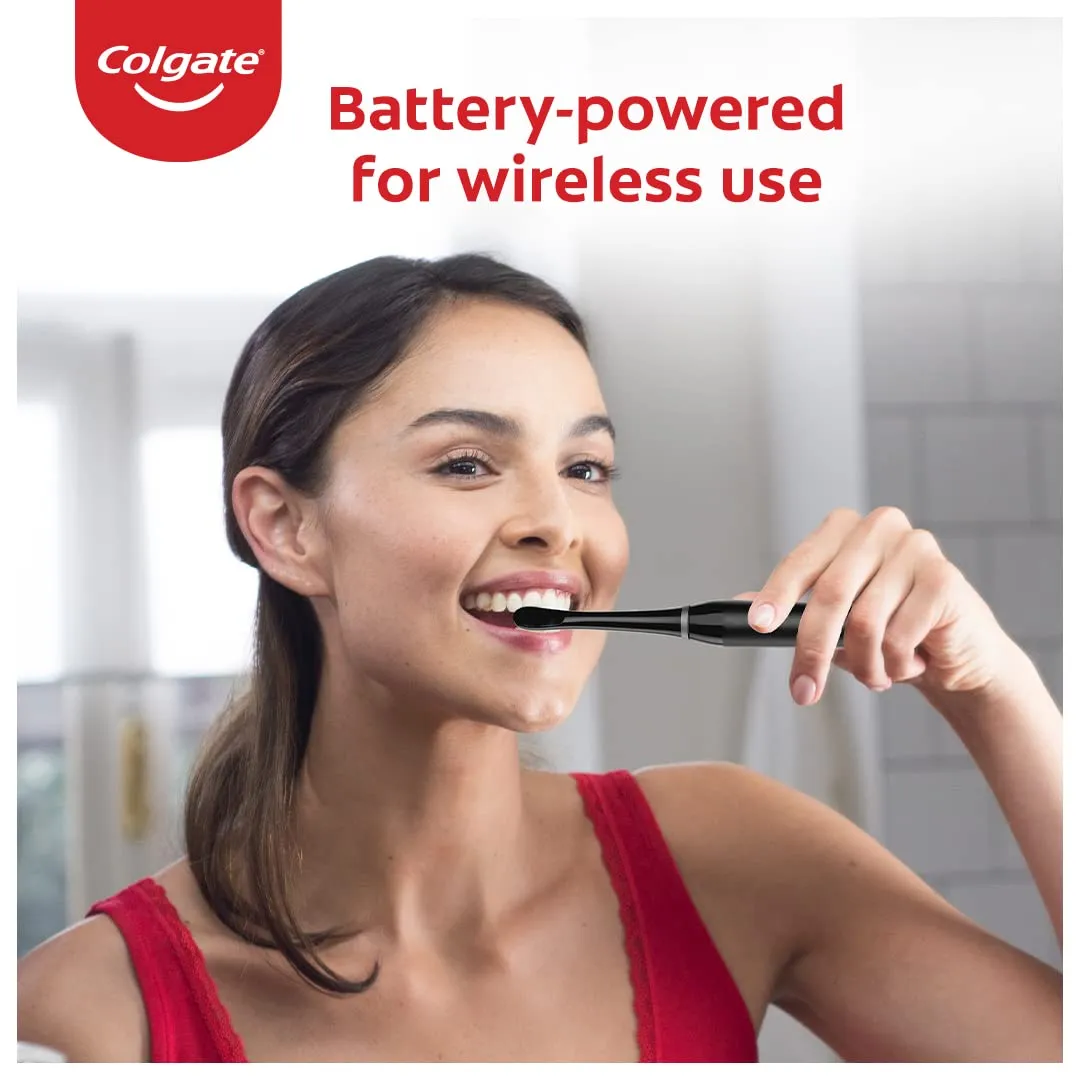 Colgate ProClinical 150 Charcoal Sonic Battery Powered Electric Toothbrush (with Replaceable Brush Head Included), Adult, Pack of 1