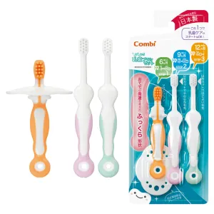 Combi Teteo First Teeth-Brushing Baby Toothbrush Set