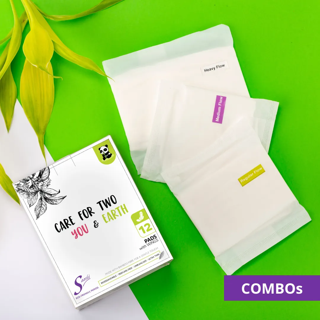 COMBOs Bamboo Fiber Biodegradable Sanitary Pads - 12 Pads