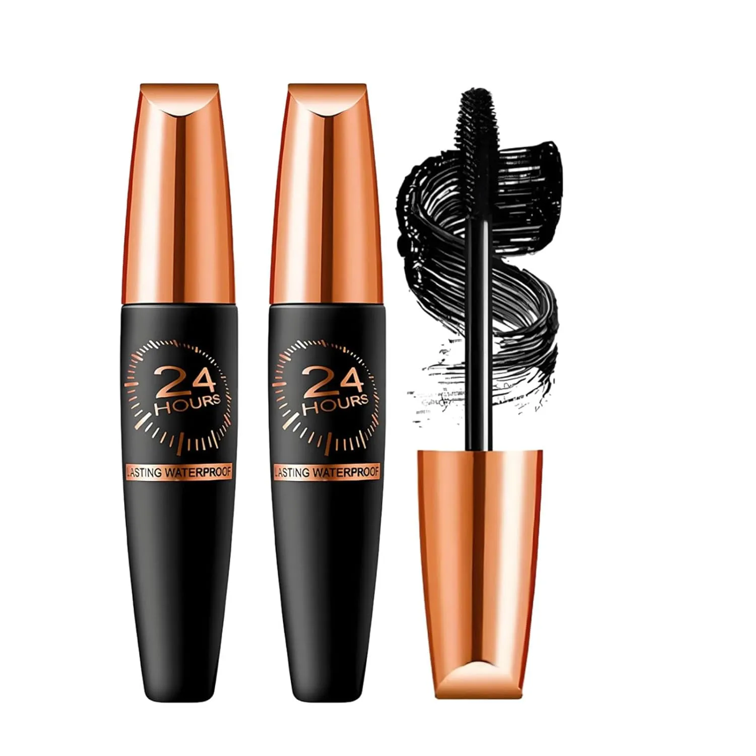 Cordialk Waterproof Silk Fibre Thick Lengthening Mascara, 4d Silk Fiber Lash Mascaras, Lengthening and Thick Mascara, Waterproof for Women (2pcs)