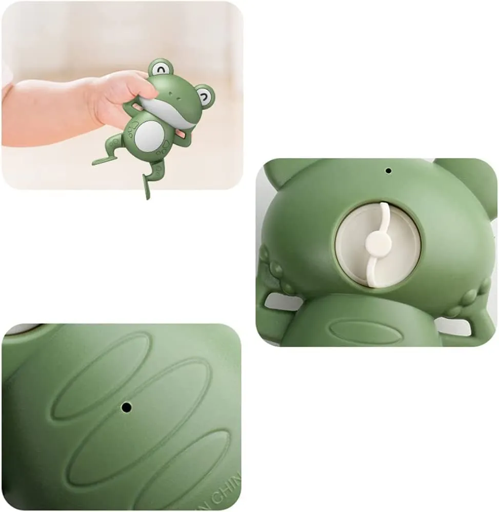 COSMOBABY Bath Toys, Cute Swimming Bath Toys for Toddlers 1-3, Floating Wind Up Toys for 1-5 Year Old Boy Girl, New Born Baby Bathtub Water Toys, Preschool Toddler Pool Toys frog Proudly MADE IN INDIA