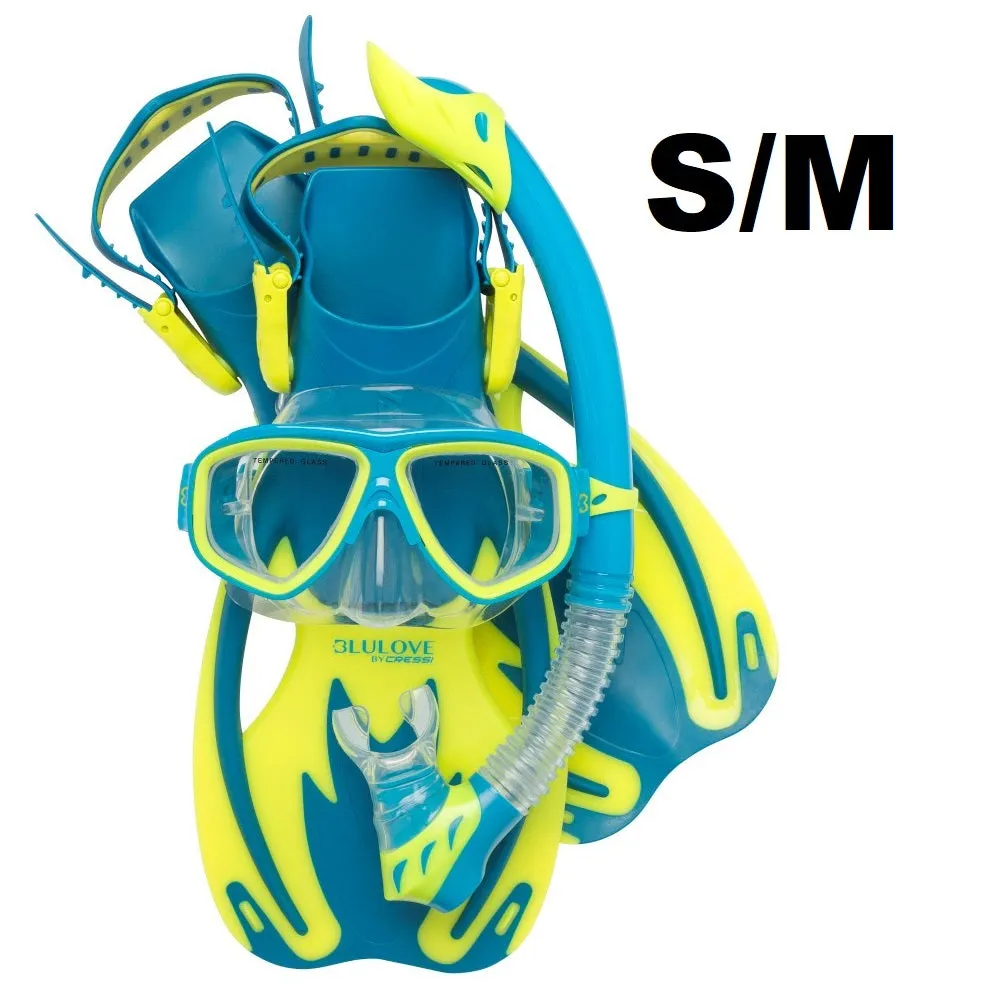 Cressi Rocks Junior Snorkeling Set Blue/Lime