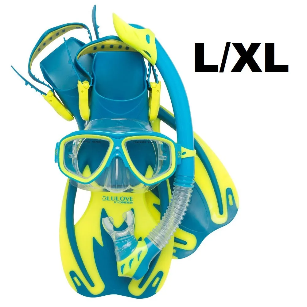 Cressi Rocks Junior Snorkeling Set Blue/Lime