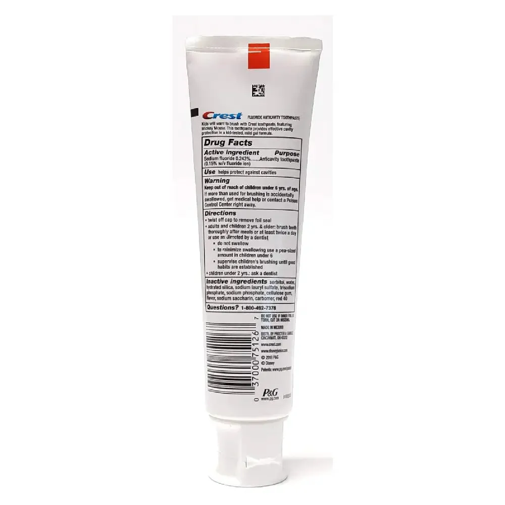 Crest Kids Disney Mickey Strawberry Toothpaste 4.2 oz
