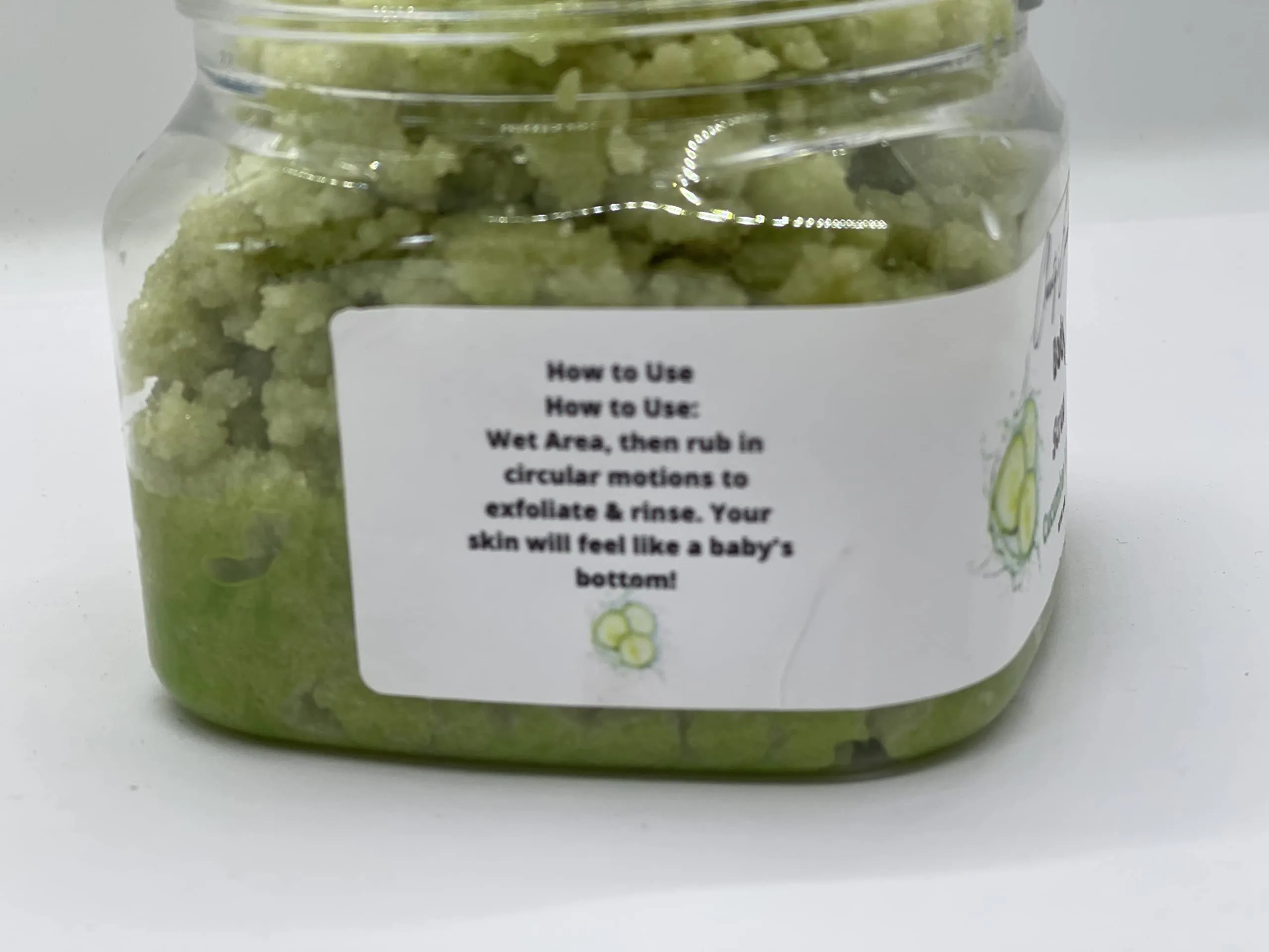 Cucumber Mint Body Scrub with Grapeseed & Cococunt Oil, Great as a Exfoliating for the whole Body Scrub for Acne Scars, Stretch Marks, Foot Scrub, Great Gifts For Men & Women 16 fl oz