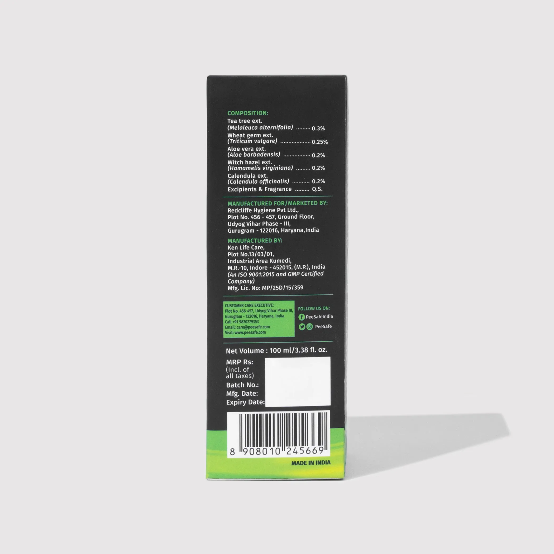 Daily Natural Intimate Wash For Men (100 ML) - BYOC