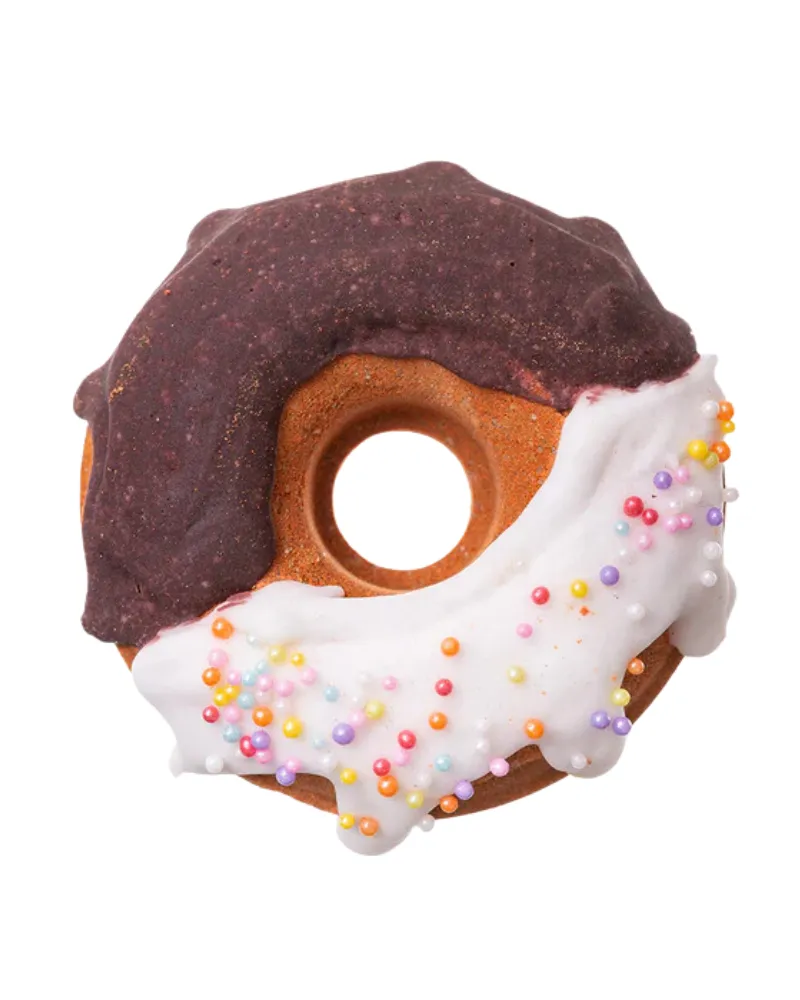 De Soap Brown/White Frosting Donut Bath Bomb