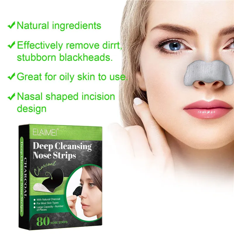 Deep Cleansing Blackhead Remover Charcoal Nose Strips
