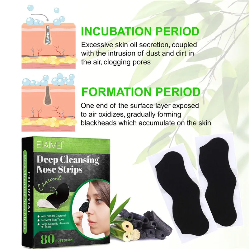 Deep Cleansing Blackhead Remover Charcoal Nose Strips