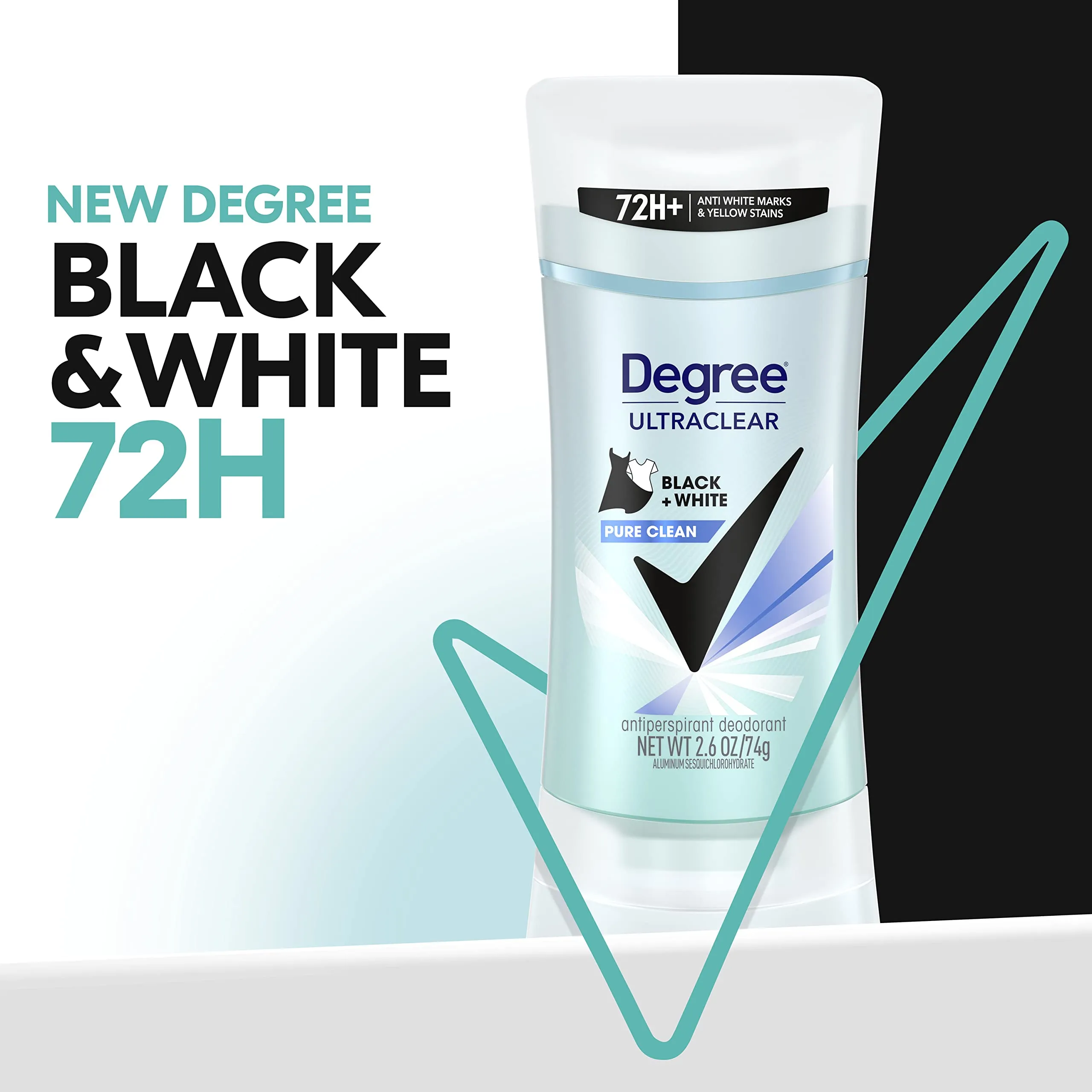 Degree Antiperspirant for Women Protects from Deodorant Stains & Advanced MotionSense Antiperspirant Deodorant 4 Count 72-Hour