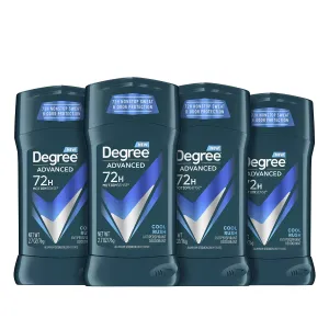 Degree Men Advanced Protection Antiperspirant Deodorant Cool Rush 4 count 72-Hour Sweat and Odor Protection Antiperspirant For Men With MotionSense Technology 2.7 oz Fresh 10.8 Ounce (Pack of 1)