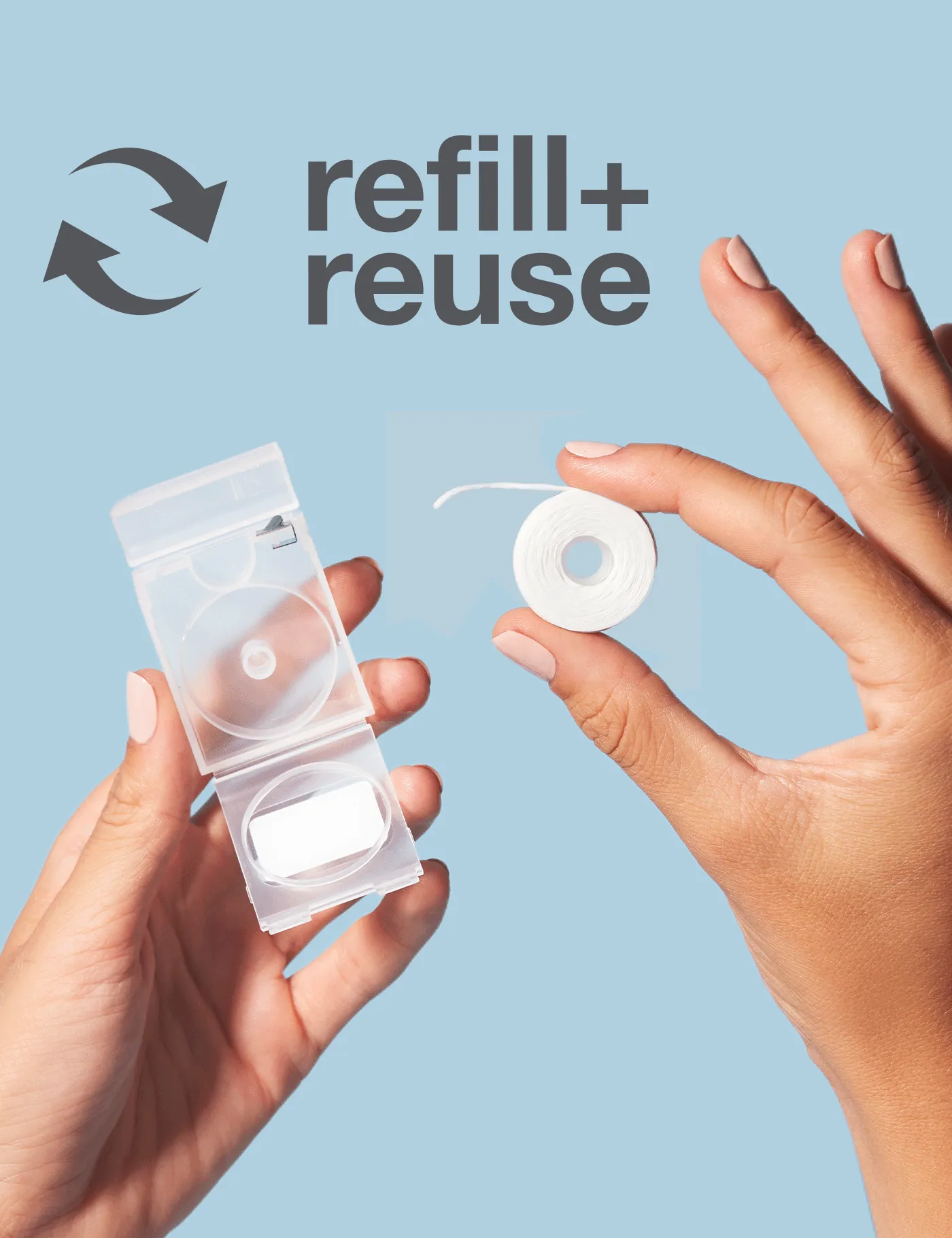 Dental Floss Refillable Dispenser   Refill | Davids Natural Toothpaste