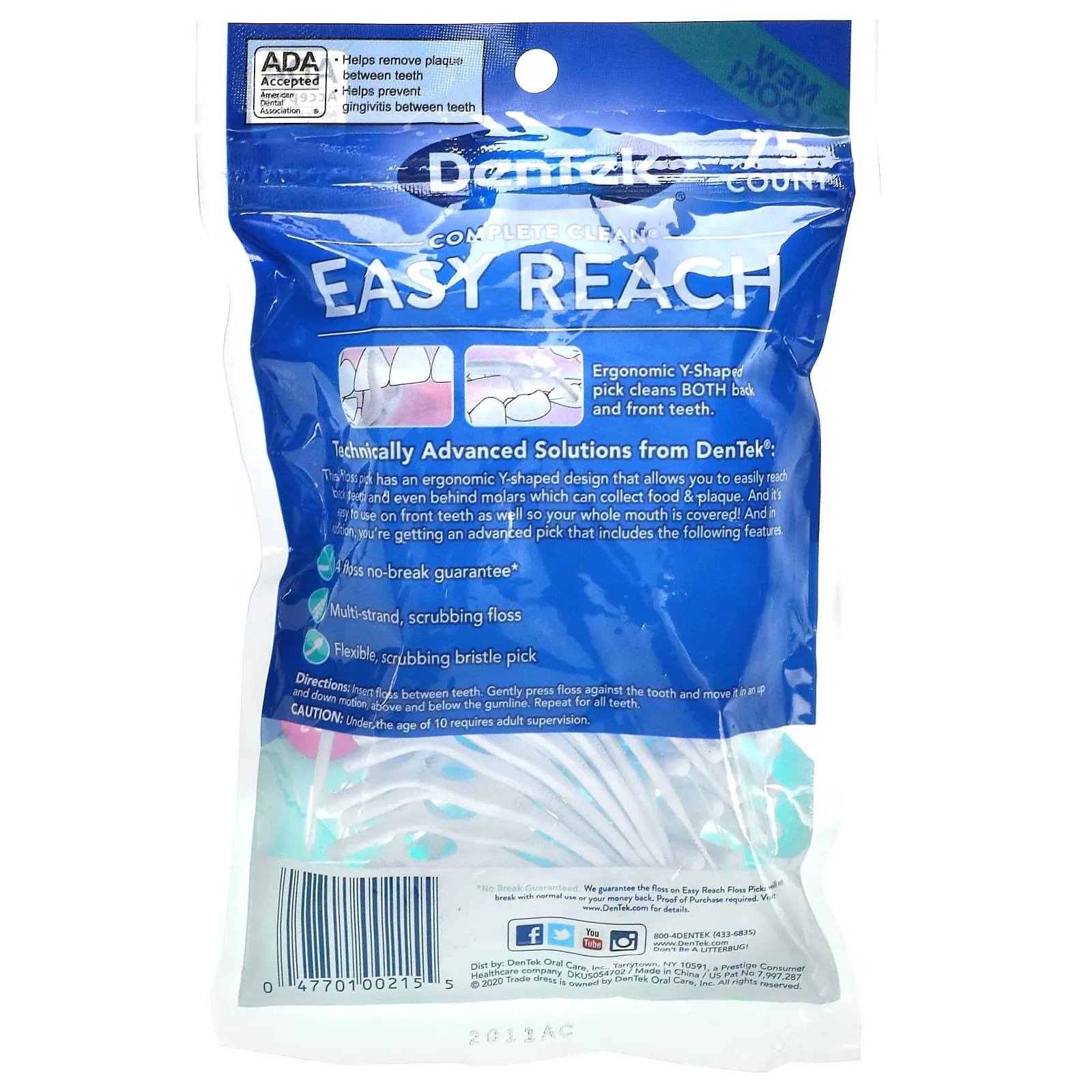 DenTek Lightweight Toothpicks Mouth Rinse, 75 Toothpicks