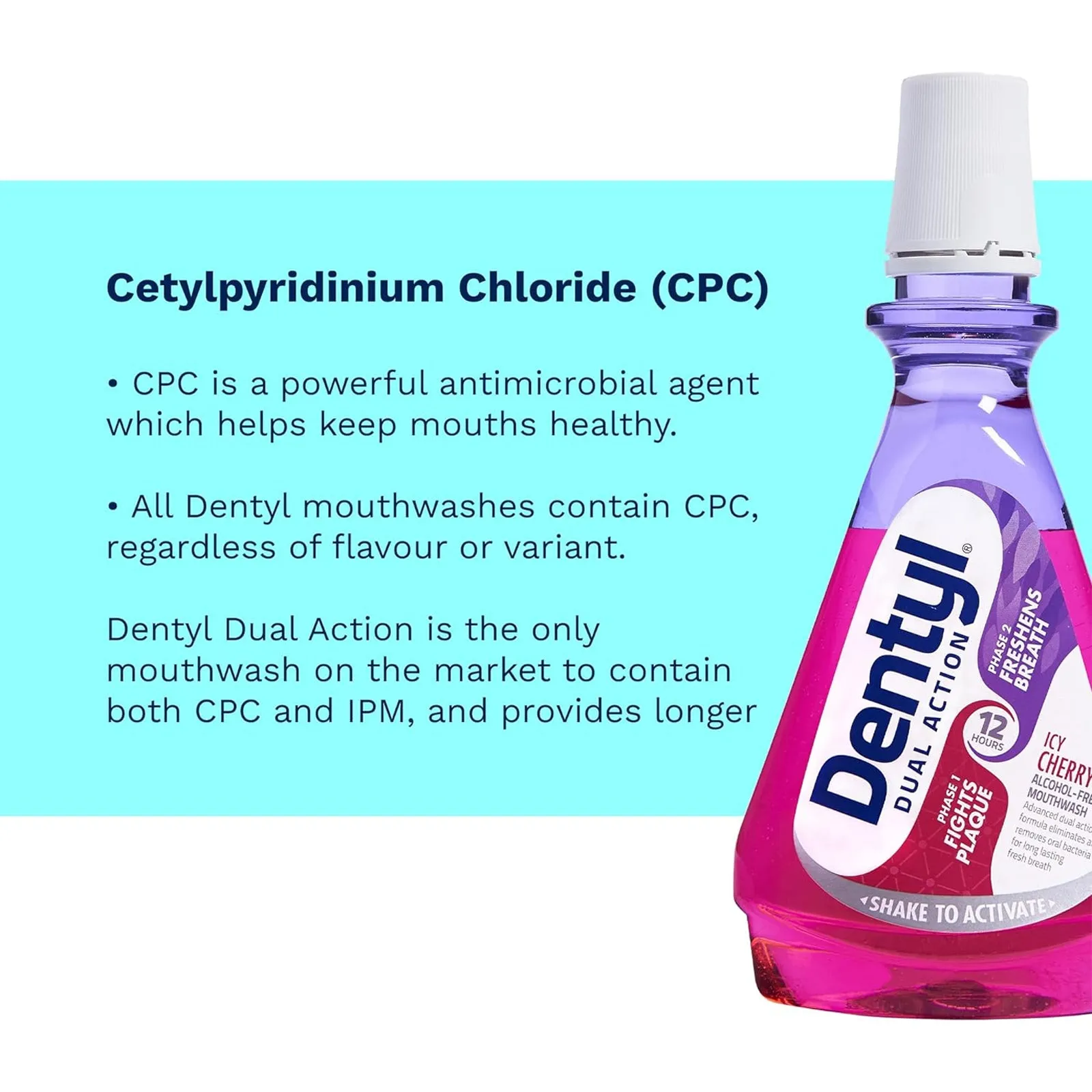 Dentyl Dual Action CPC Ice Cherry Mouthwash 500ml
