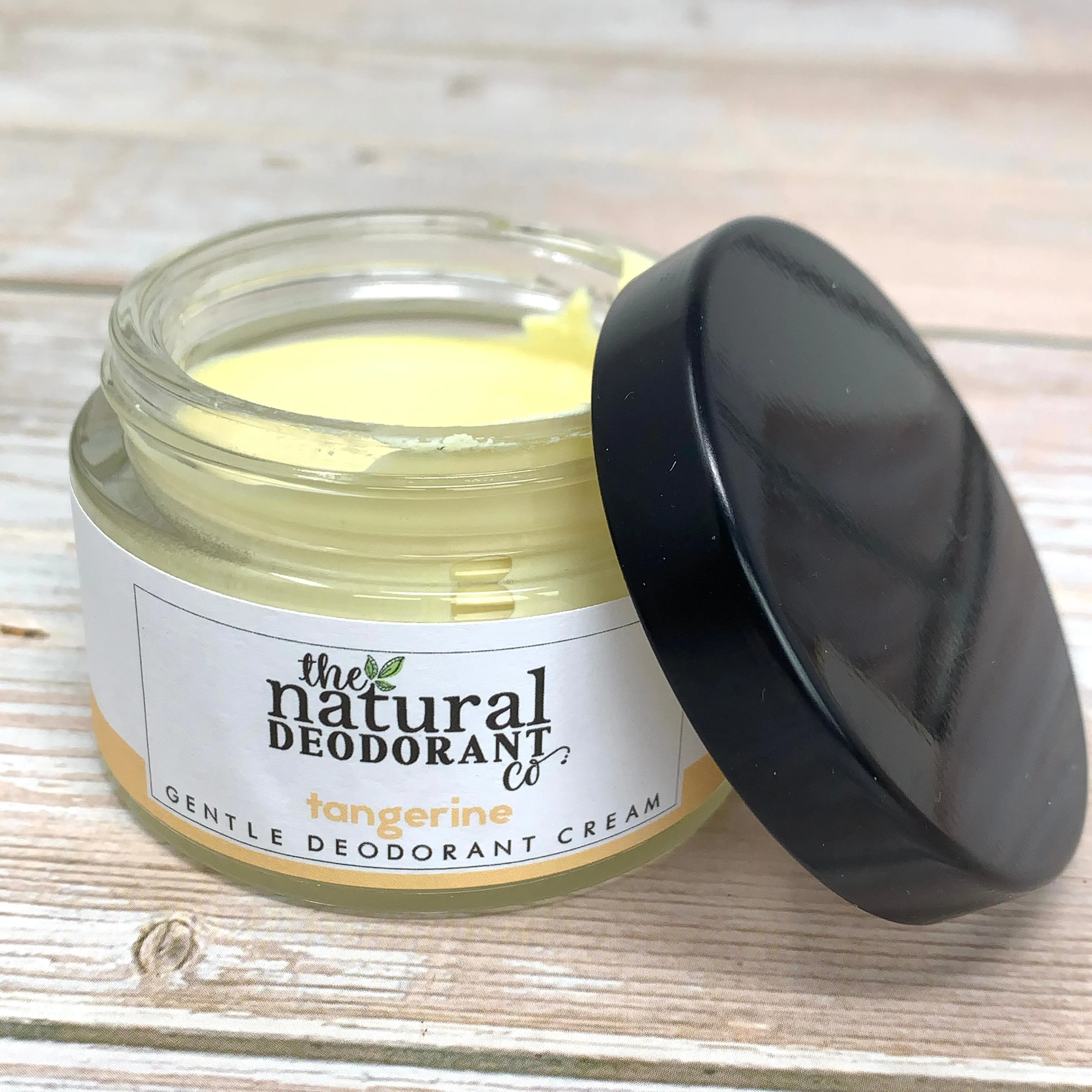 Deodorant Cream for Sensitive Skin, Vegan Plastic Free Deodorant, Tangerine, 55G