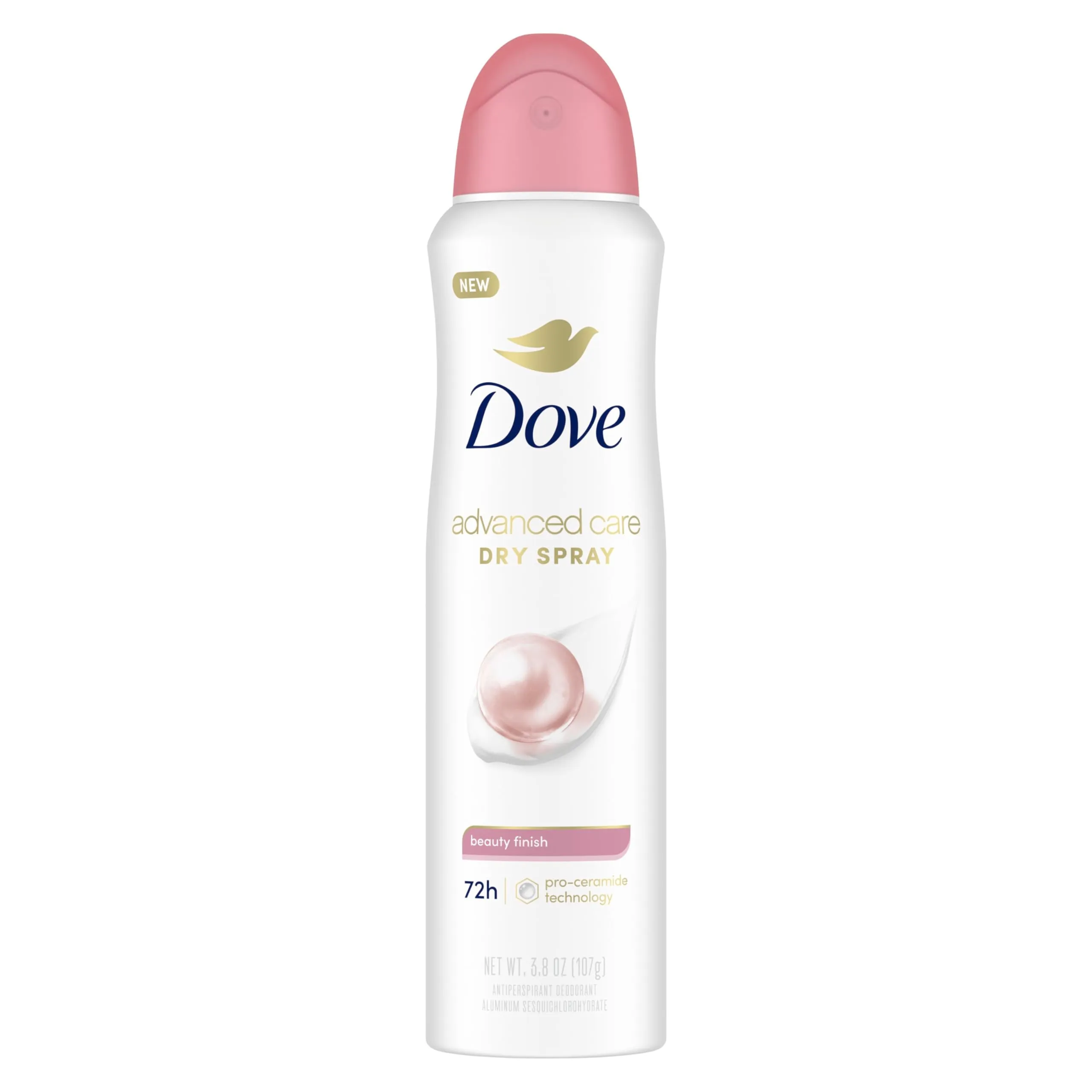 Dove Advanced Care Antiperspirant Deodorant Spray Beauty Finish To help skin barrier repair after shaving by boosting skin's ceramide levels 72-hour Antiperspirant dedorant for Soft Underarms 3.8 oz