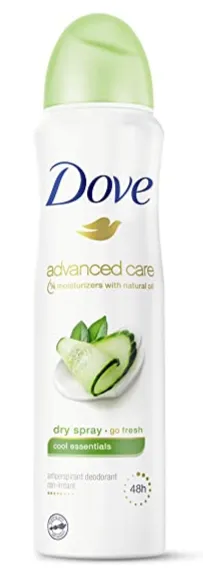 Dove Advanced Care Dry Spray Go Fresh Antiperspirant Cool Essentials 3.8 oz