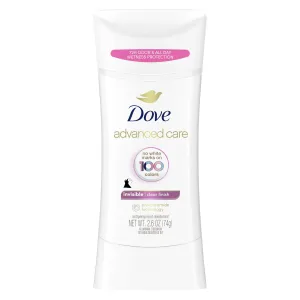 Dove Advanced Care Long Lasting Women's Antiperspirant Deodorant Stick, Clear Finish, 2.6 oz