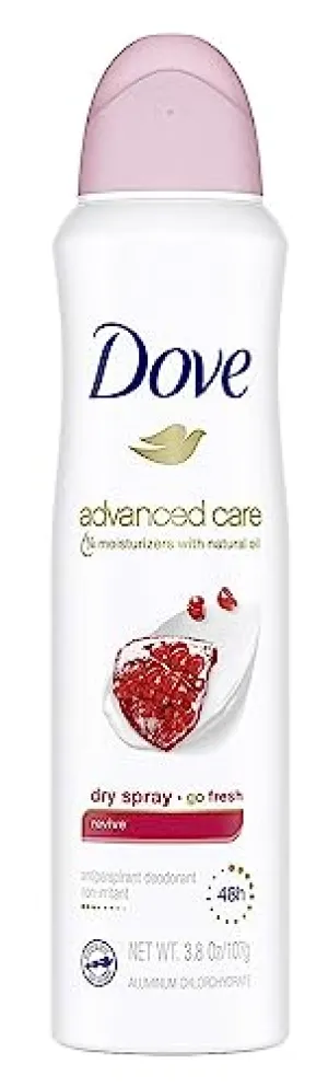 Dove Antiperspirant Deodorant Dry Spray, Go Fresh Cool Essentials Travel Size, 1 Ounce (Pack of 6)
