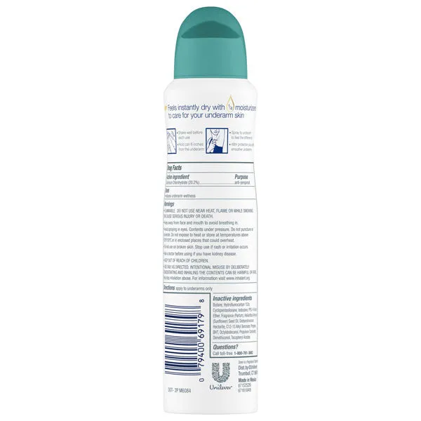 Dove Antiperspirant Deodorant Rejuvenate Dry Spray, 3.8 oz