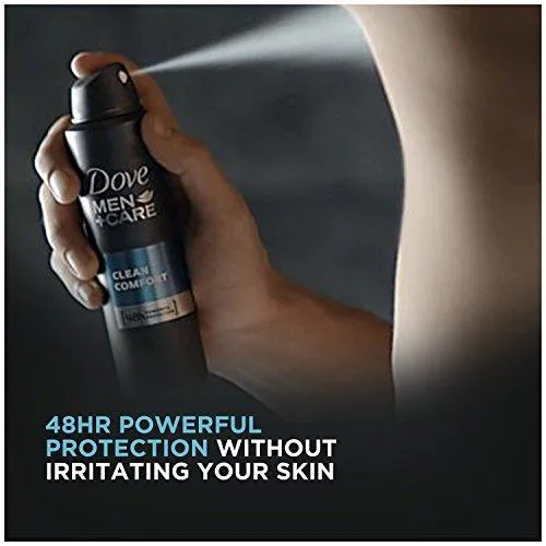 Dove Men Care Dry Spray Antiperspirant, Clean Comfort 3.8 Oz