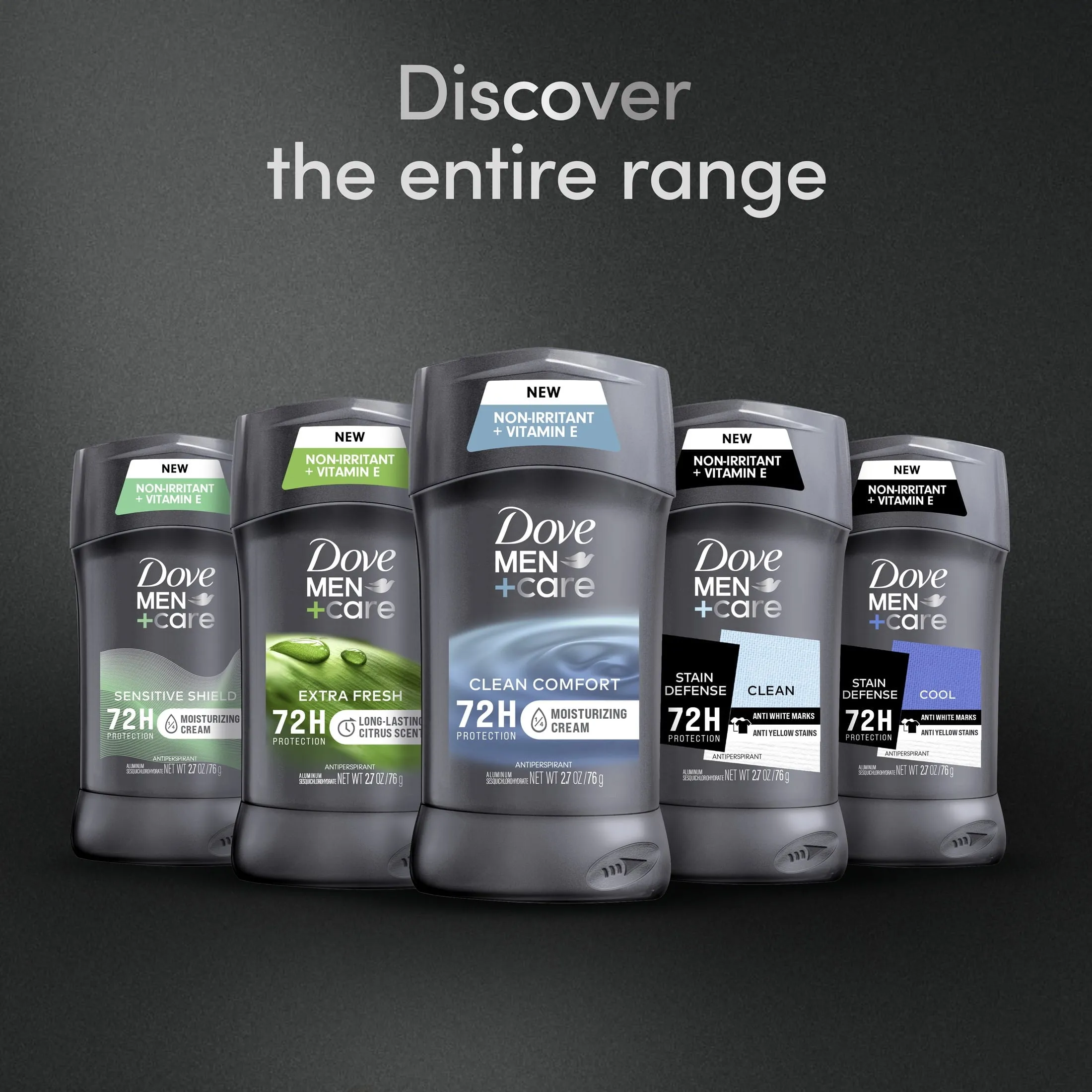 Dove Men Care Long Lasting Antiperspirant Deodorant Stick, Clean Comfort, 2.7 oz