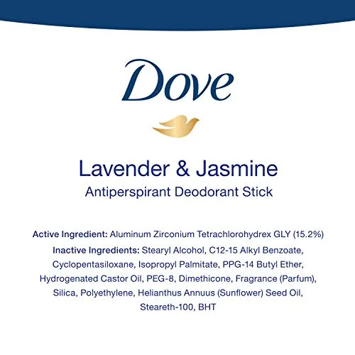 Dove Nourishing Secrets Antiperspirant Deodorant Stick for Women Lavender & Jasmine for 48 Hour Underarm Sweat Protection And Soft And Comfortable Underarms 2.6 oz 3 Count