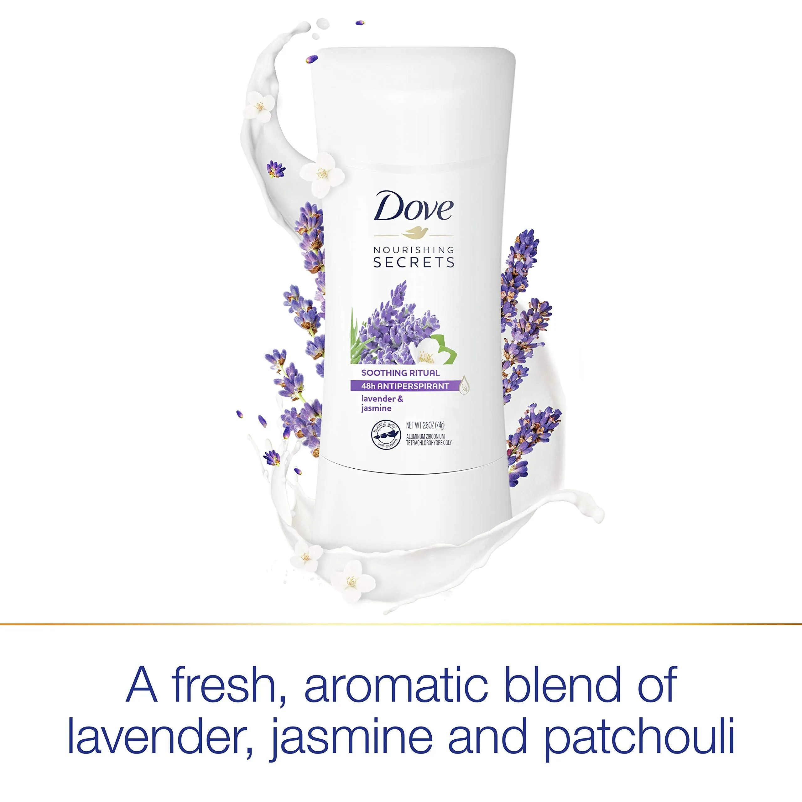 Dove Nourishing Secrets Antiperspirant Deodorant Stick for Women Lavender & Jasmine for 48 Hour Underarm Sweat Protection And Soft And Comfortable Underarms 2.6 oz 3 Count