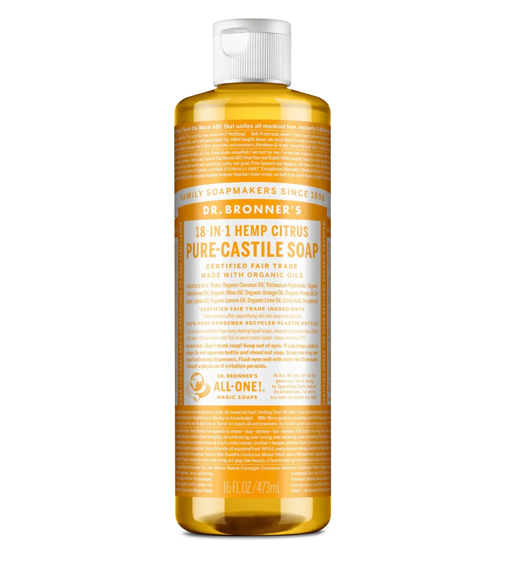 Dr. Bronner's Pure Castile Citrus Liquid Soap