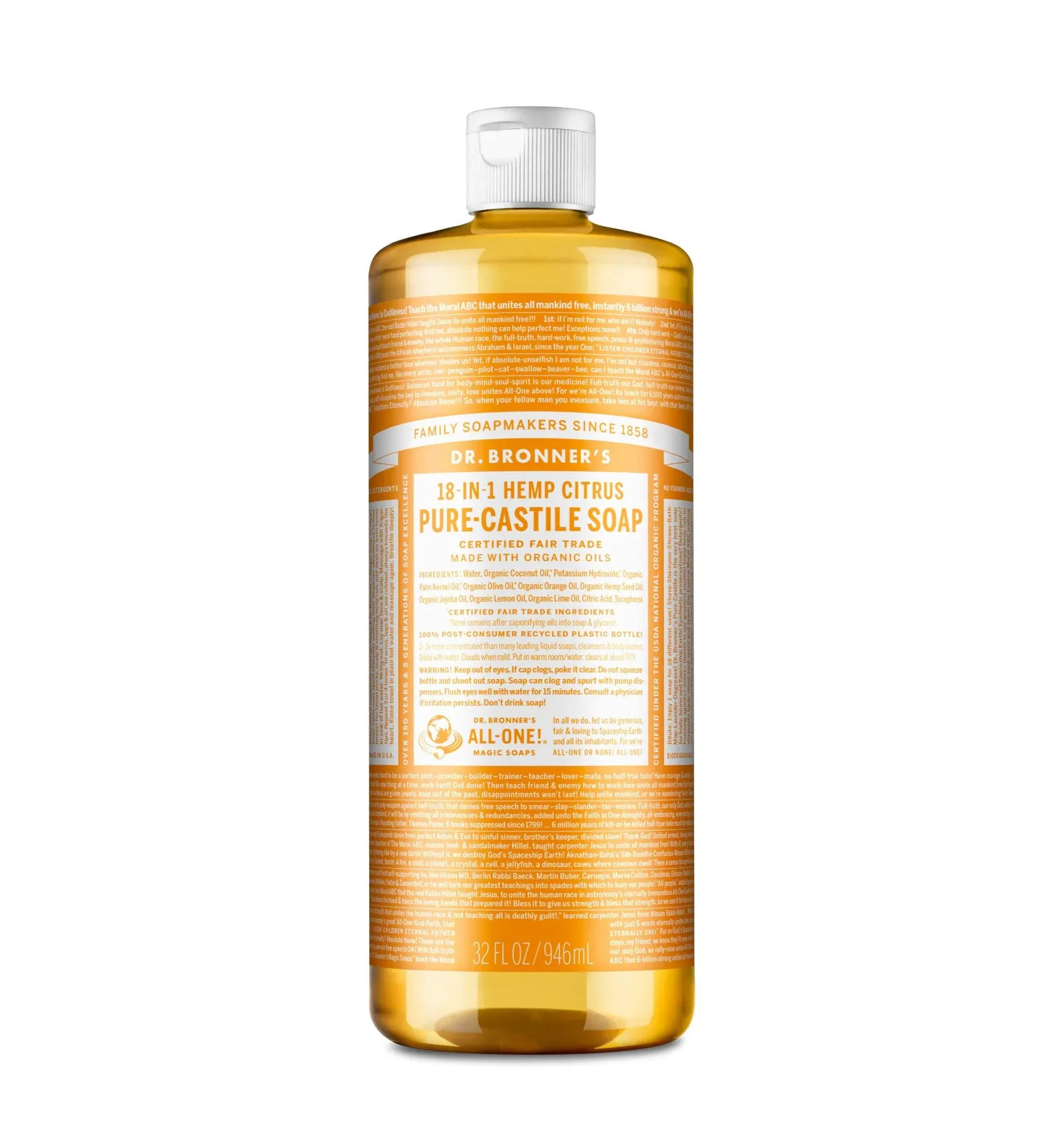 Dr. Bronner's Pure Castile Citrus Liquid Soap