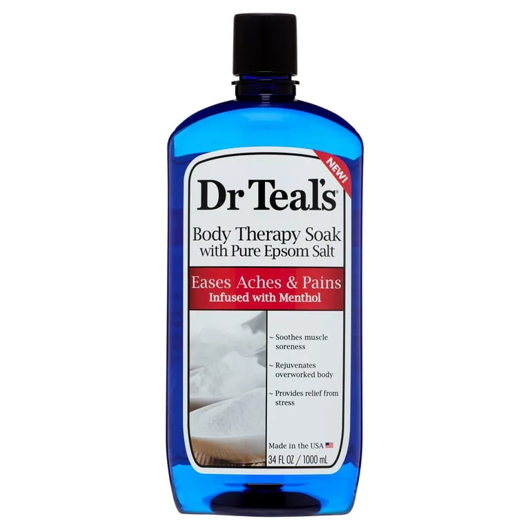 DR TEAL'S BODY THERAPY SOAK- EASES ACHES & PAINS INFUSED WITH MENTHOL 1000ML