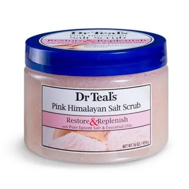 DR TEAL’S Restore & Replenish Pink Himalayan Sea Salt Scrub مقشر الجسم