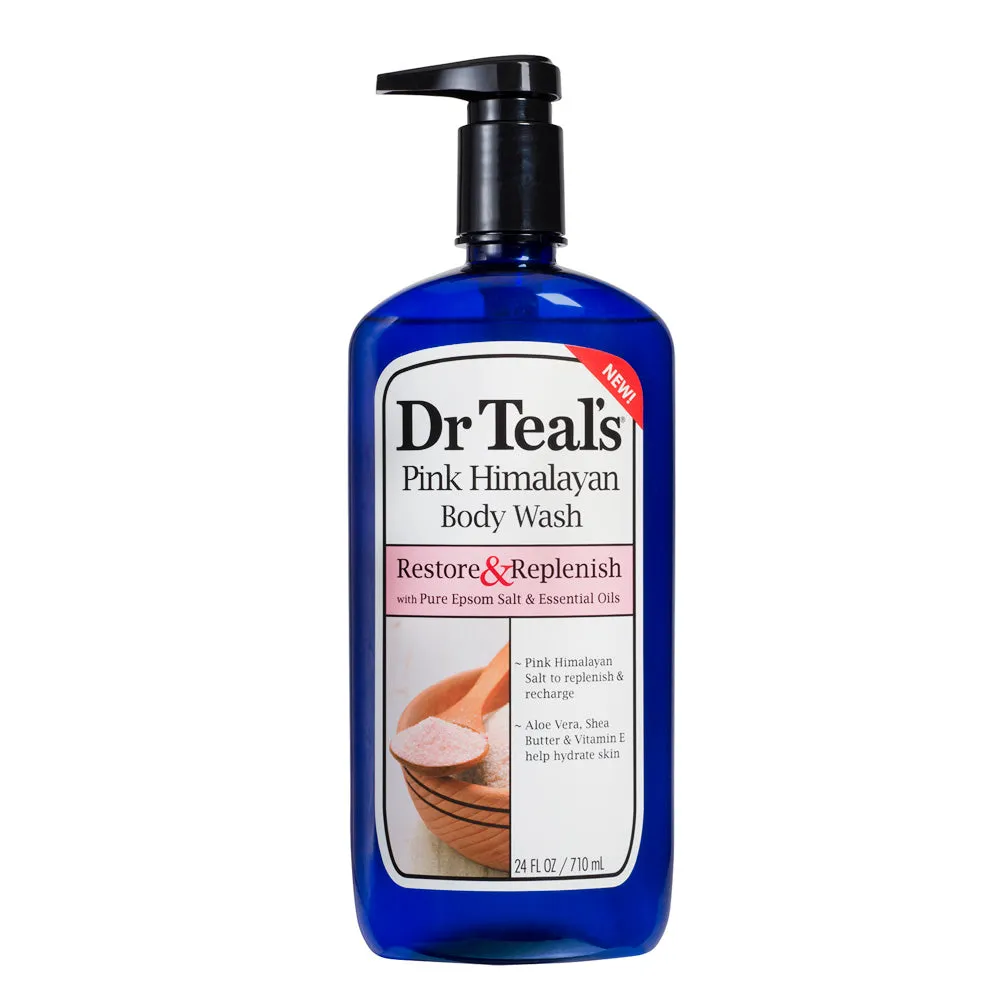 DR TEAL'S RESTORE AND REPLENISH PINK HIMALAYAN BUTTER BODY WASH 710ML