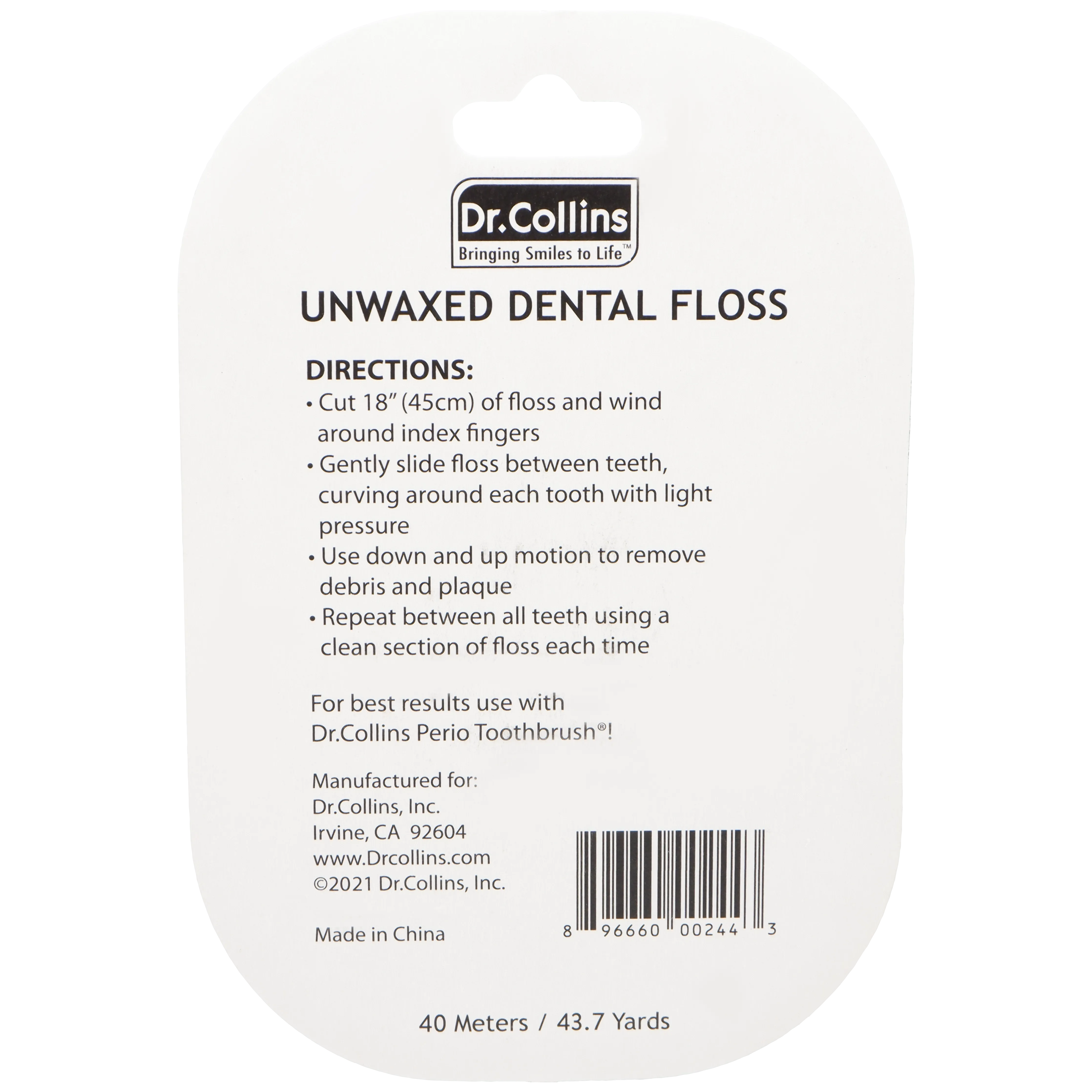 Dr.Collins Unwaxed Dental Floss