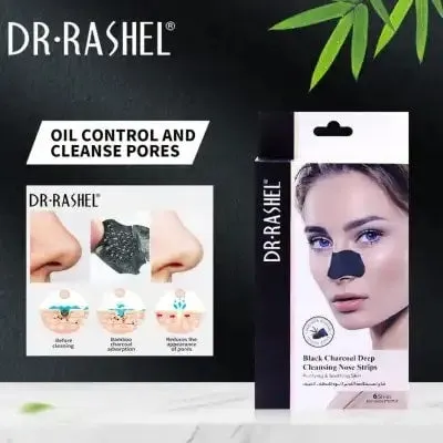 Dr.Rashel 6 Strip Black Charcoal Deep Cleansing Nose Strips DRL- 1702