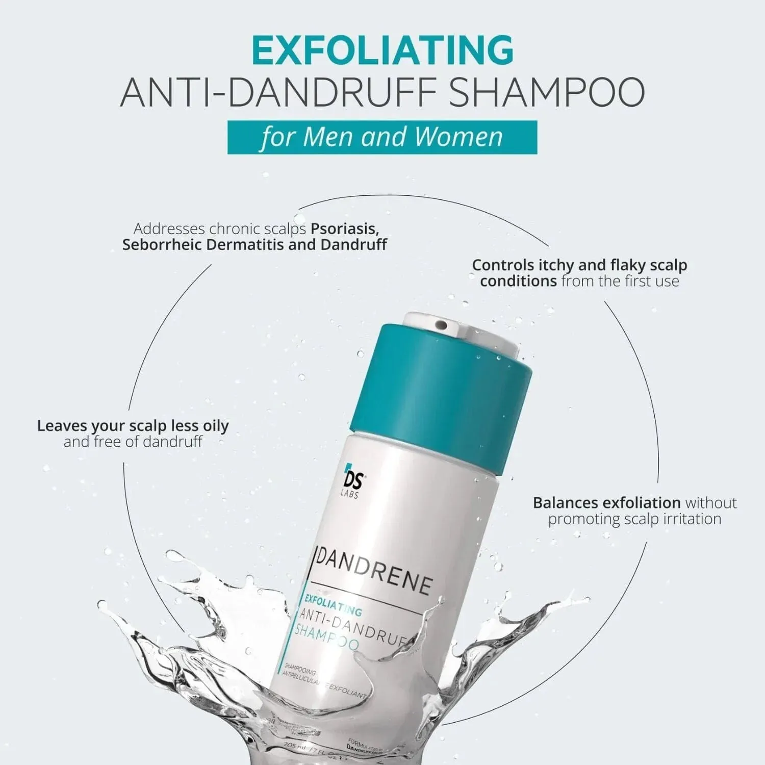 DS Laboratories Dandrene Exfoliating Anti-Dandruff Shampoo
