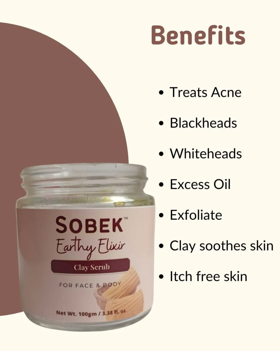 Earthy Elixir- Clay Face Body Scrub (100G)