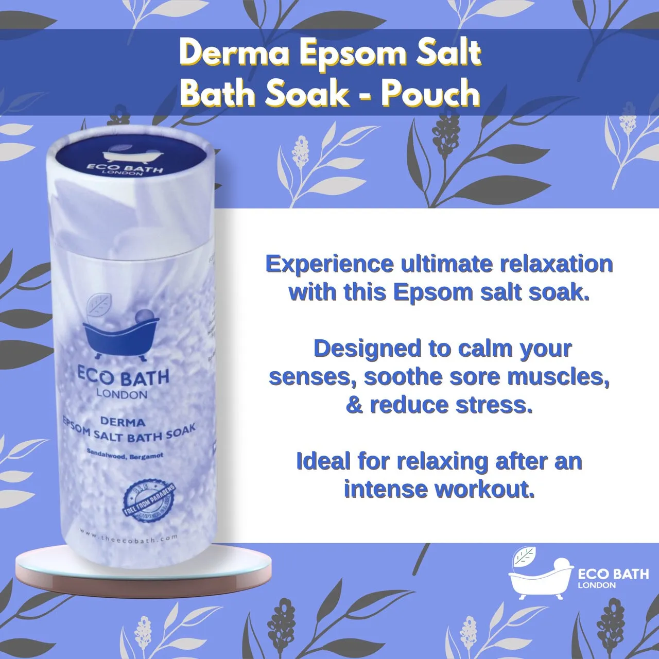 Eco Bath Derma Epsom Salt Bath Soak - Tube