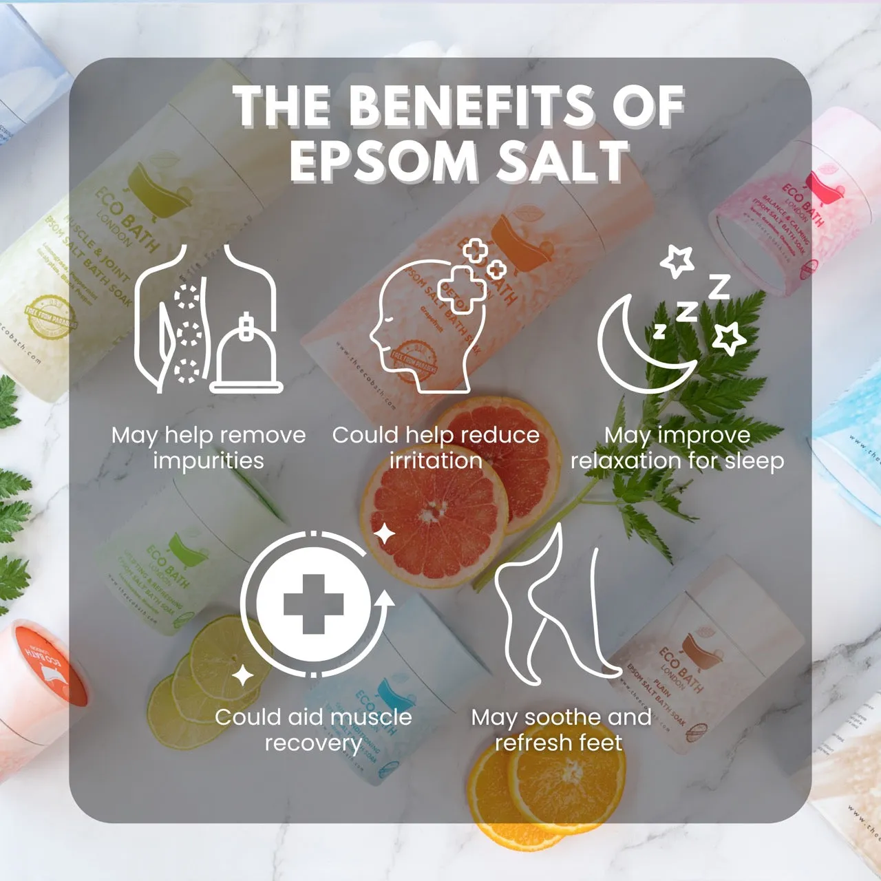 Eco Bath Derma Epsom Salt Bath Soak - Tube