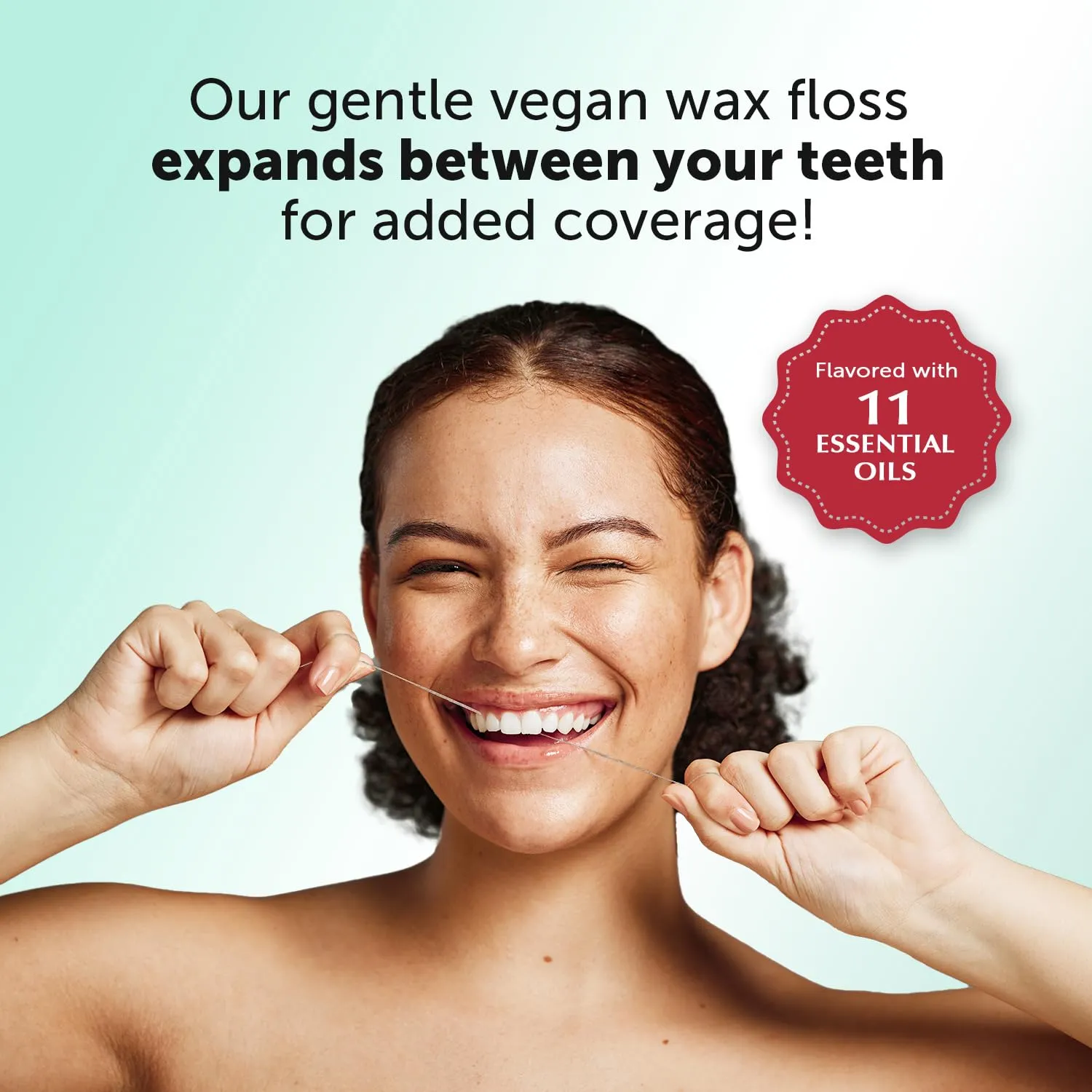 Eco-Dent VeganFloss Dental Floss, Waxed, Cranberry-Aloe - Floss with Vegan Plant-Based Wax, Recyclable Cardboard Packaging, 100 Yds (Pack of 6)