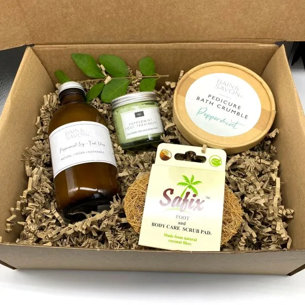 Eco-friendly gift set for flawless feet