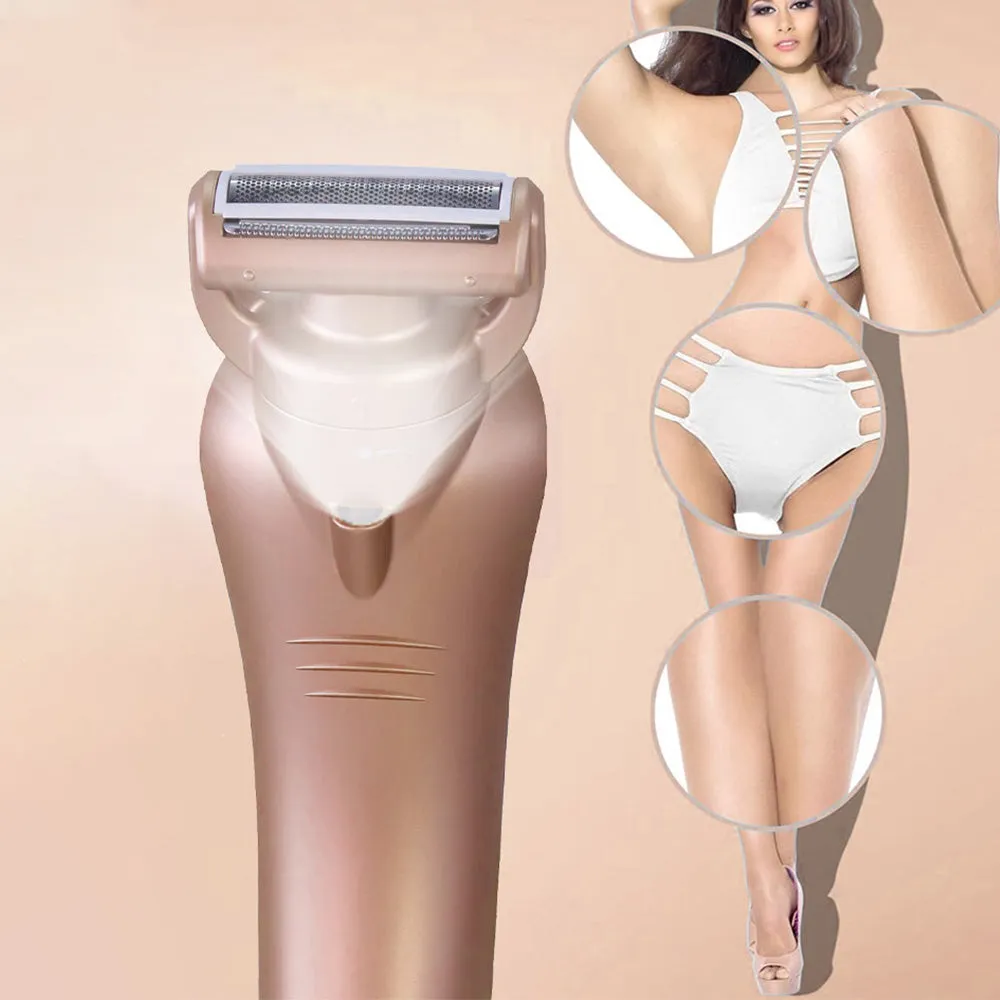 Electric Body Shaver for Women Rechargeable Razor with Detachable Head for Leg Bikini Arm