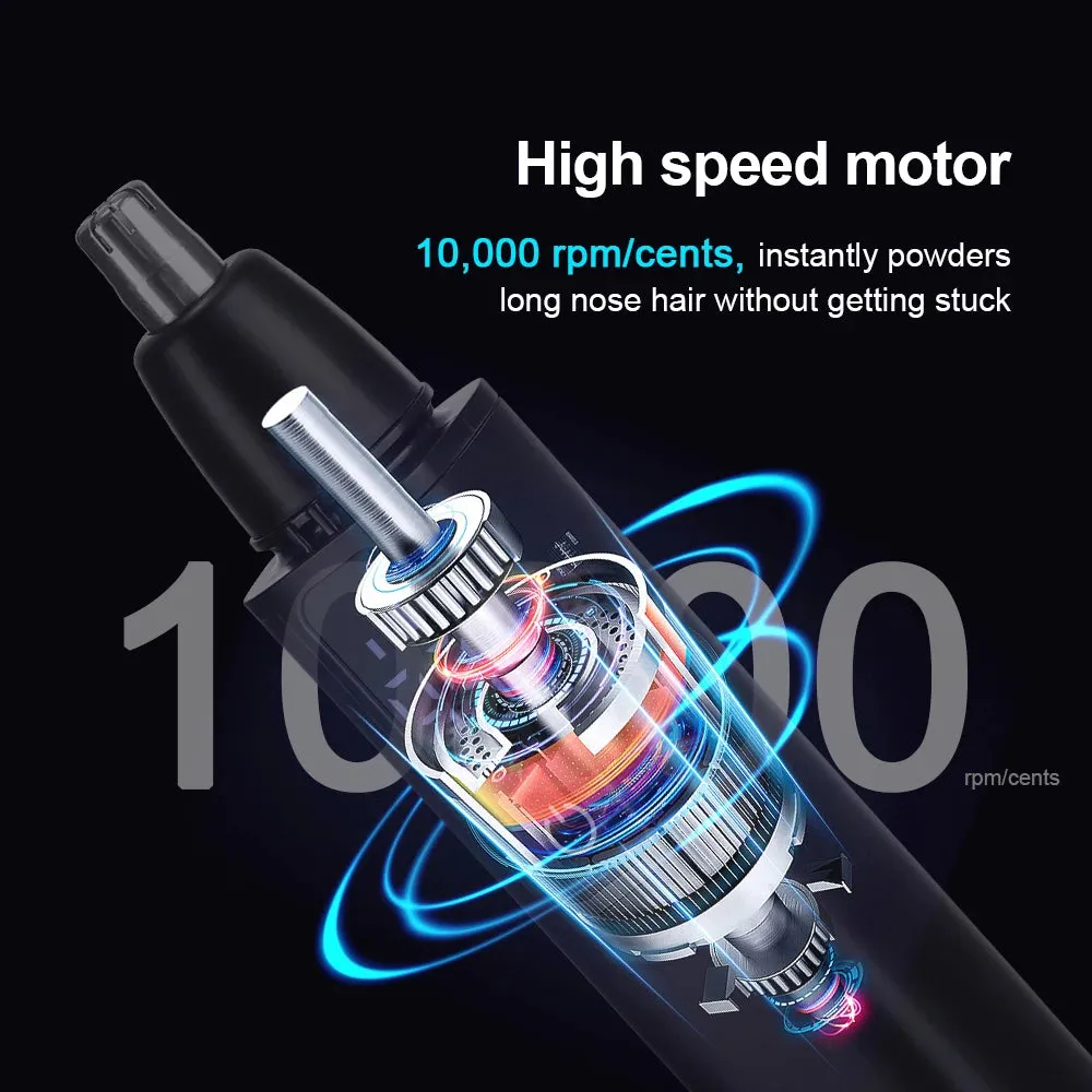Electric Nose Hair Trimmer with LED Display - USB Rechargeable
