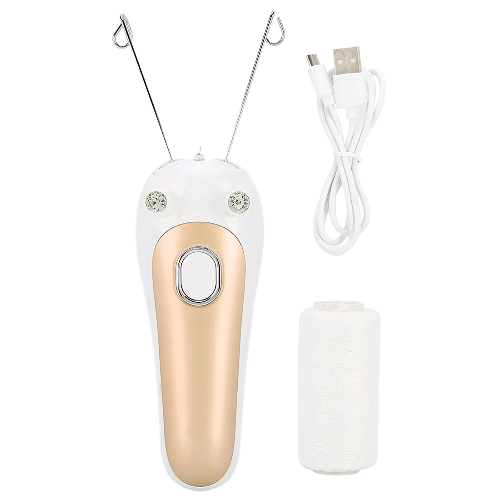 Electric Threading Epilator Face Threading Epilator Body Threading Epilator Body Threading Epilator Electric Facial Hair Remover Electric Hair Remover Threading Pull Device[Gold]