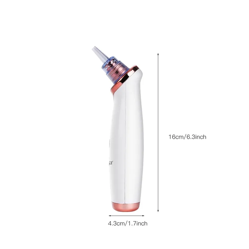 Electric Vacuum Suction Cleaner Face Cleaning Blackhead Removal Black Spot Facial Cleansing Machine Skin Scrubber Pore Cleanser for Beauty & Health