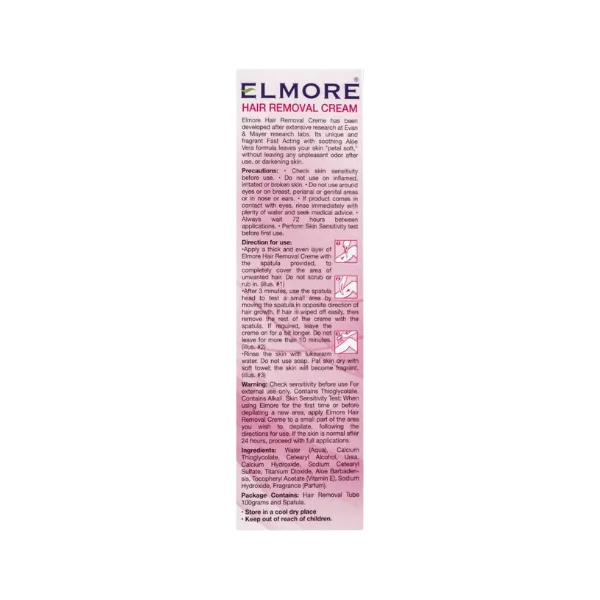 Elmore Hair Removal Cream Rose Fragrance 100g